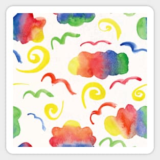 Rainbow clouds Sticker